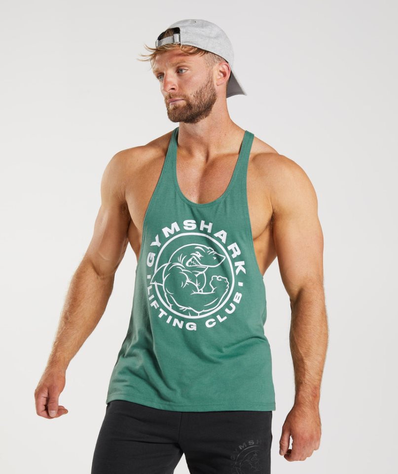 Gymshark Legacy Stringer Linnen Herr Gröna | SE-04852H