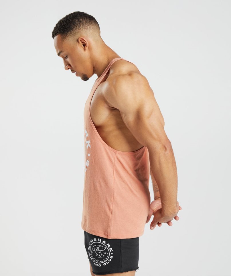 Gymshark Legacy Stringer Linnen Herr Rosa | SE-02417K