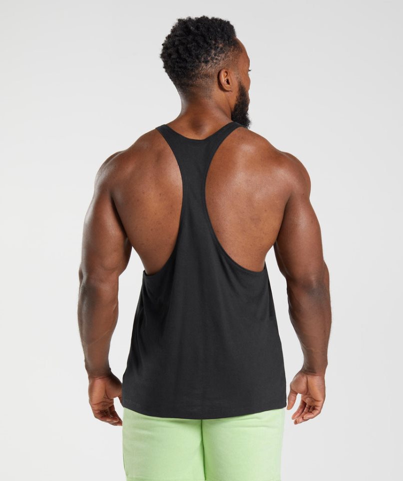 Gymshark Legacy Stringer Linnen Herr Svarta | SE-08316N