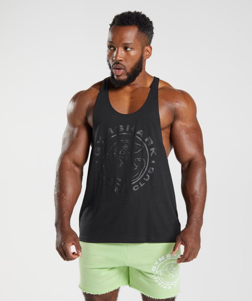 Gymshark Legacy Stringer Linnen Herr Svarta | SE-08316N