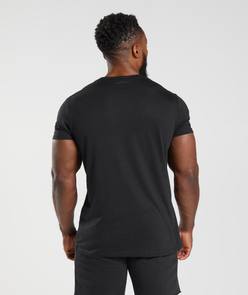 Gymshark Legacy T-shirt Herr Svarta | SE-51072W