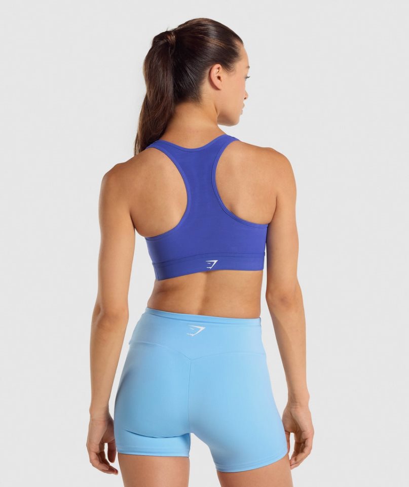 Gymshark Lätta High Support Sport Bh Dam Blå | SE-20875Z