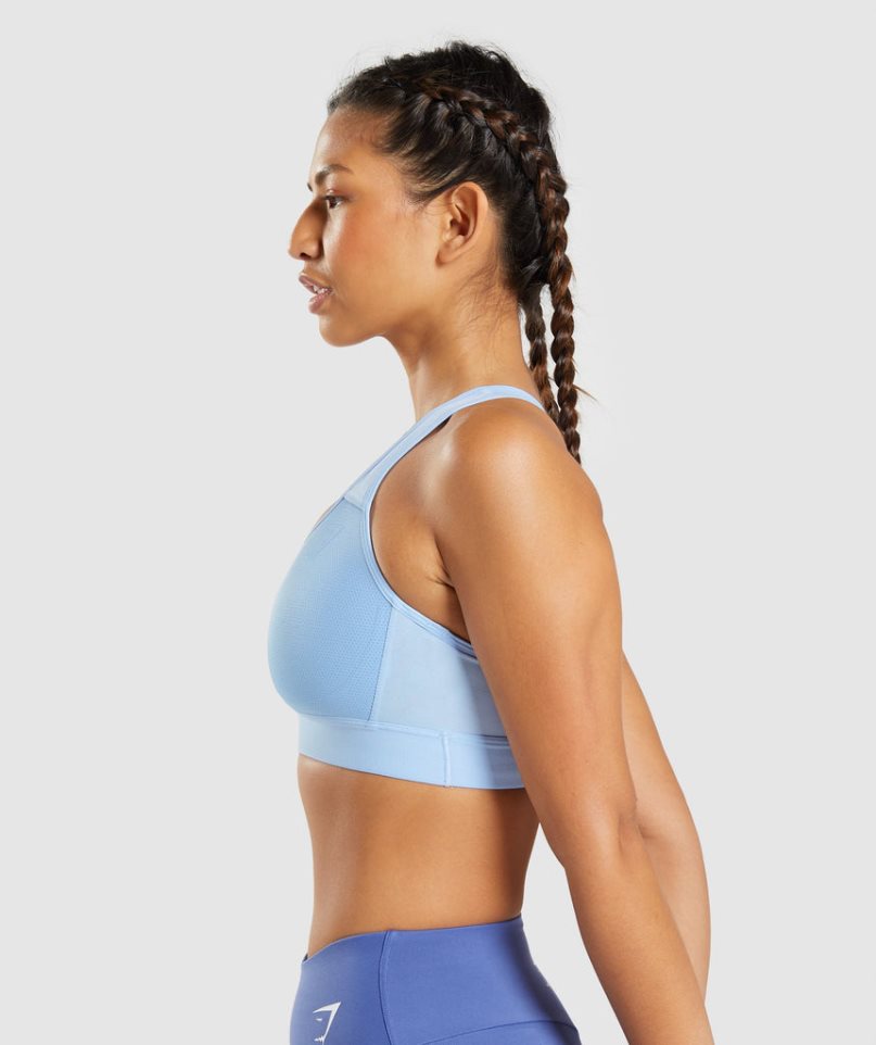 Gymshark Lätta High Support Sport Bh Dam Ljusblå | SE-29378Z