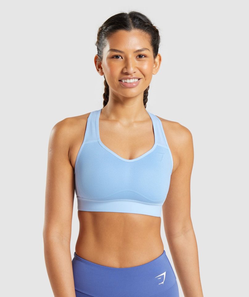 Gymshark Lätta High Support Sport Bh Dam Ljusblå | SE-29378Z