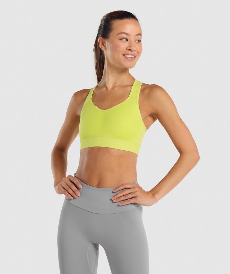 Gymshark Lätta High Support Sport Bh Dam Gula | SE-58230J