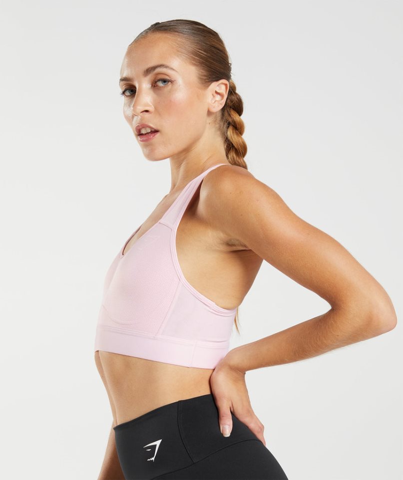 Gymshark Lätta High Support Sport Bh Dam Rosa | SE-85390R