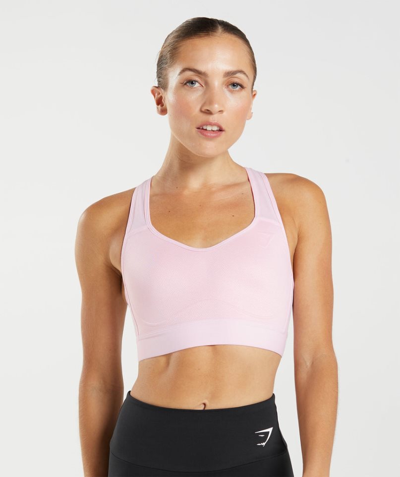 Gymshark Lätta High Support Sport Bh Dam Rosa | SE-85390R