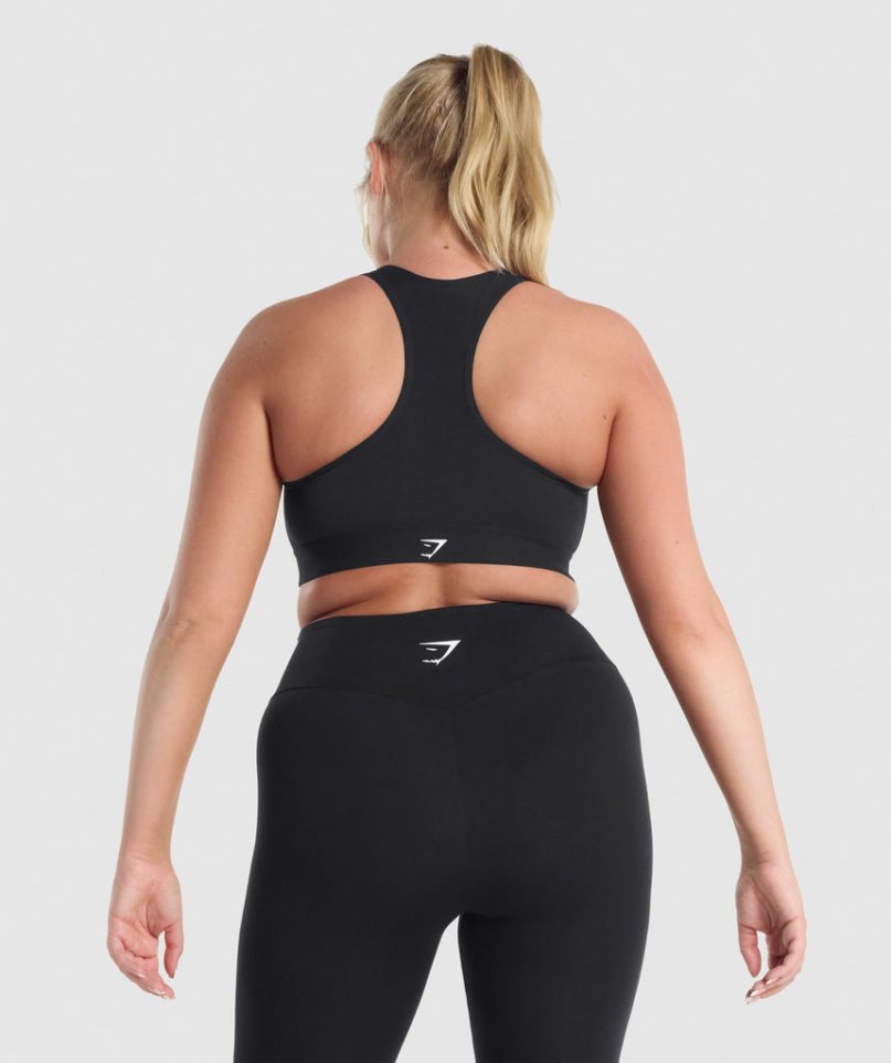 Gymshark Lätta High Support Sport Bh Dam Svarta | SE-92365O