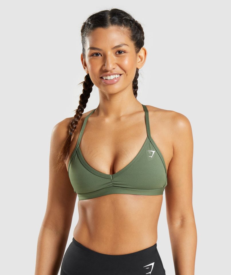 Gymshark Minimal Sport Bh Dam Olivgröna | SE-81260M