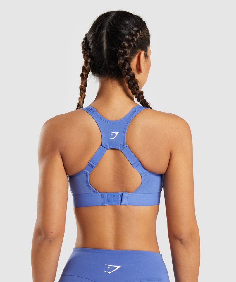 Gymshark Open Back Sport Bh Dam Blå | SE-60954W