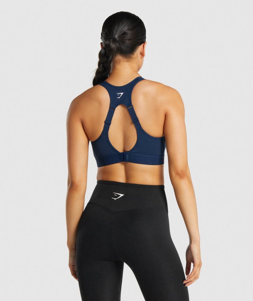 Gymshark Open Back Sport Bh Dam Marinblå | SE-82349A