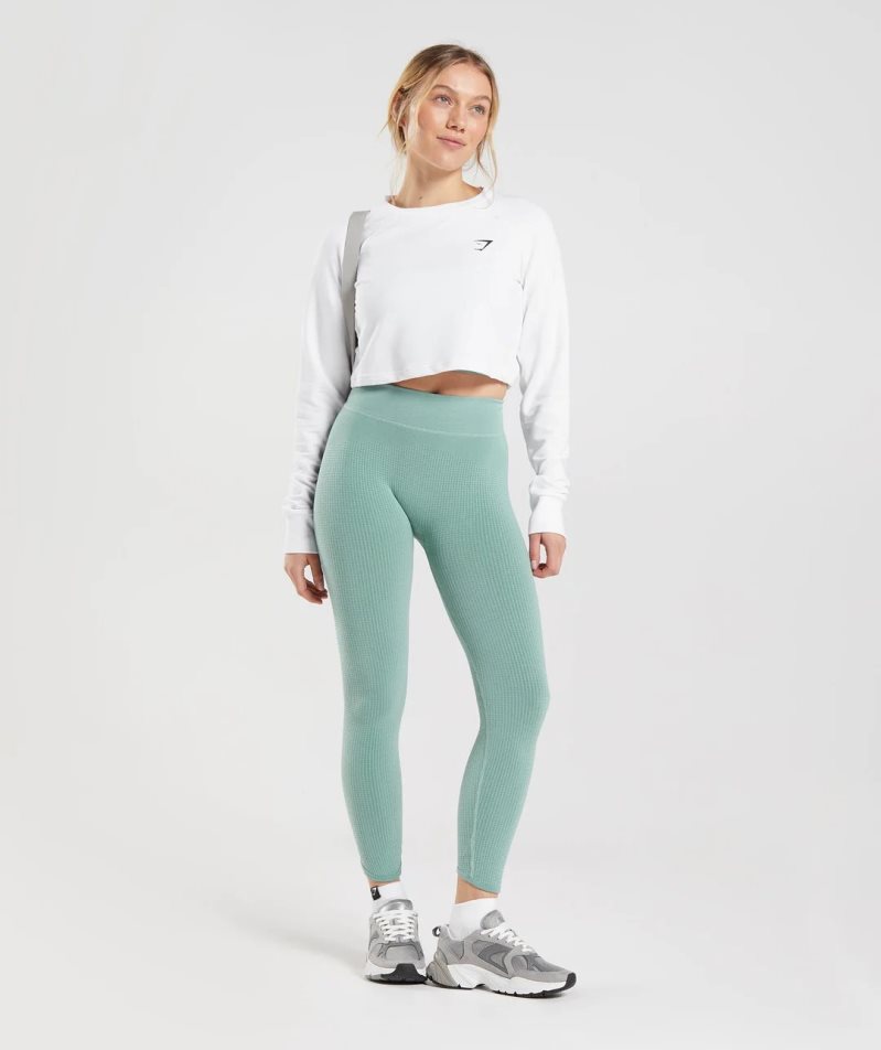 Gymshark Pause Seamless Leggings Dam Ljusgröna | SE-97431R