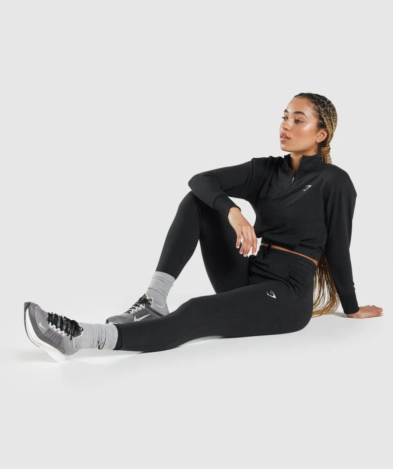 Gymshark Pippa Tränings Mjukisbyxor Dam Svarta | SE-17243J