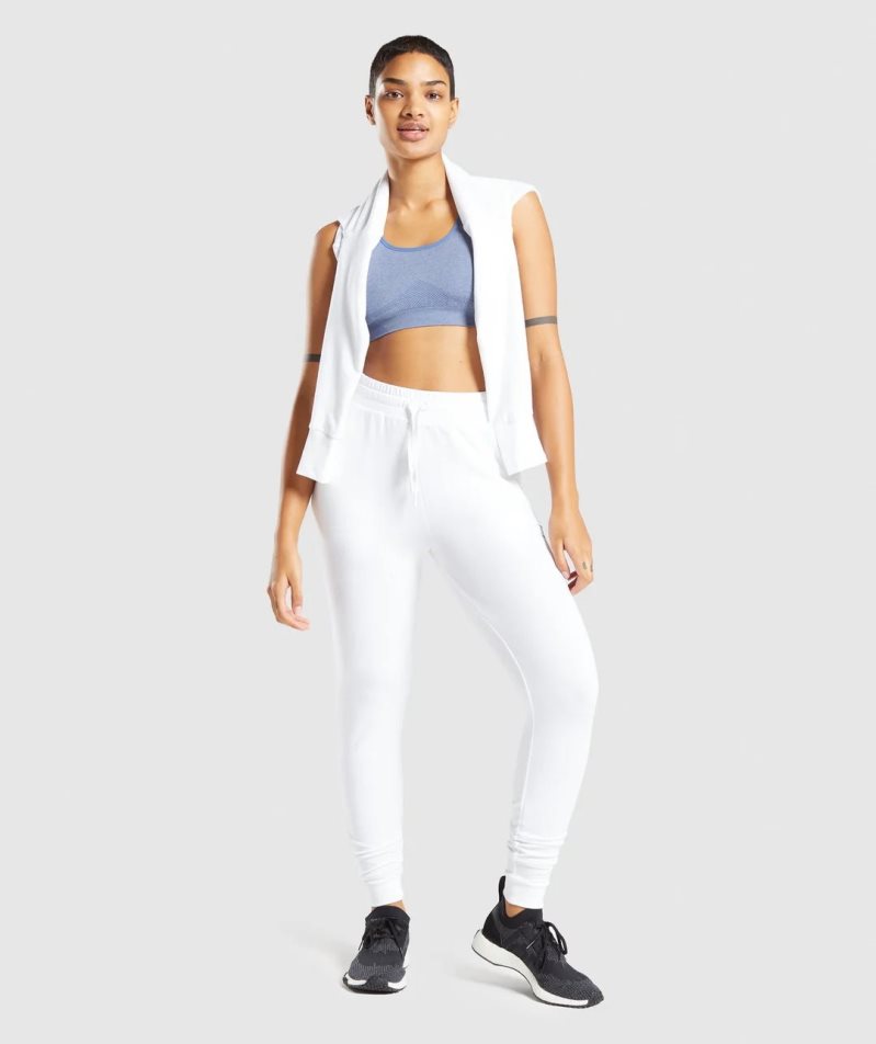 Gymshark Pippa Tränings Mjukisbyxor Dam Vita | SE-61320O