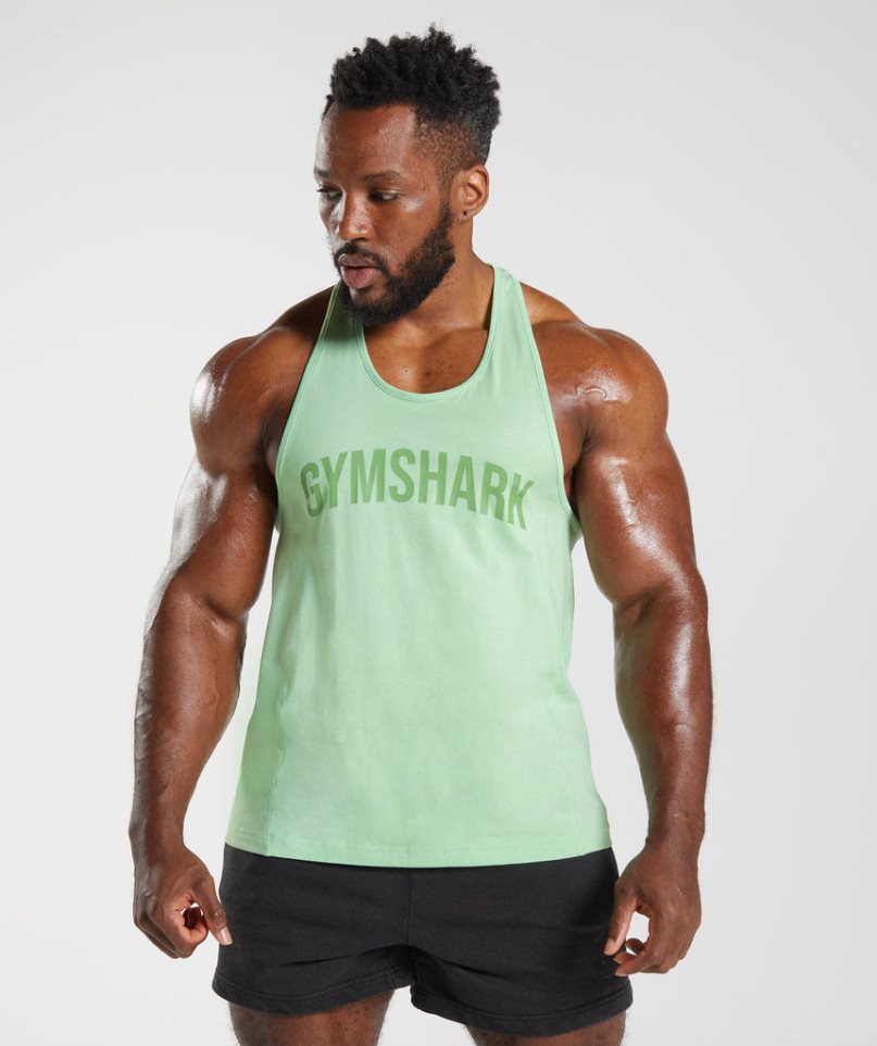 Gymshark Power Stringer Linnen Herr Mintgröna | SE-95014I