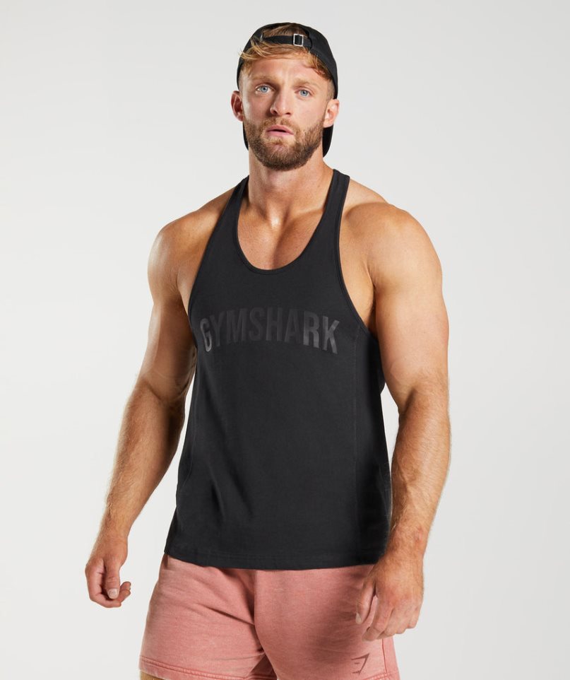 Gymshark Power Stringer Linnen Herr Svarta | SE-75386S