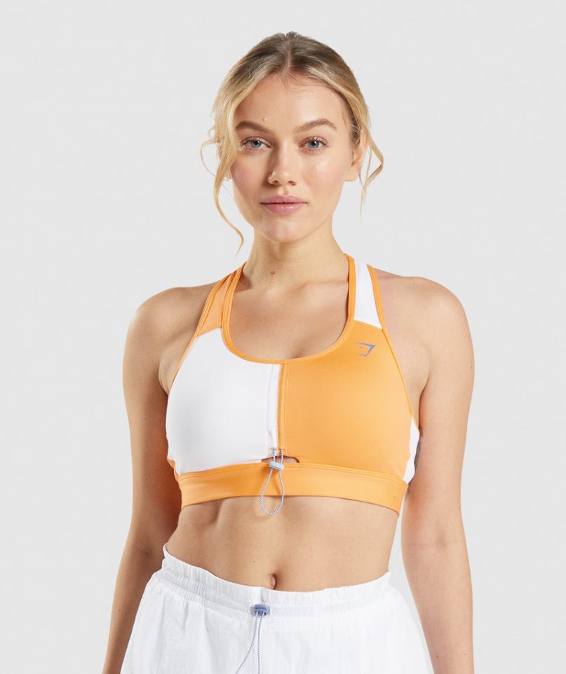 Gymshark Pulse Sport Bh Dam Orange Vita | SE-61895P