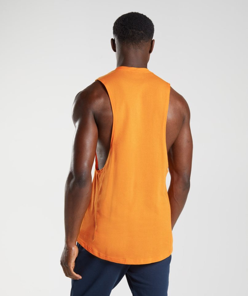 Gymshark React Drop Arm Linnen Herr Orange | SE-39257B