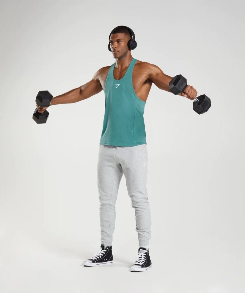 Gymshark React Stringer Linnen Herr Turkos | SE-67102H