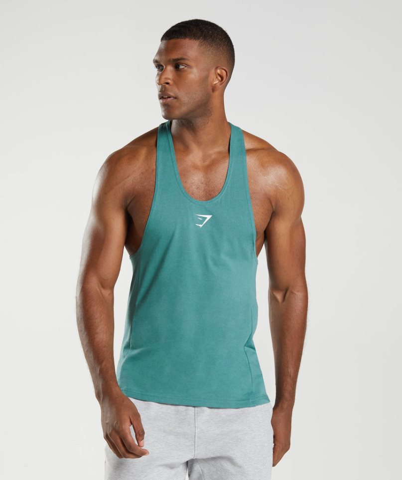 Gymshark React Stringer Linnen Herr Turkos | SE-67102H