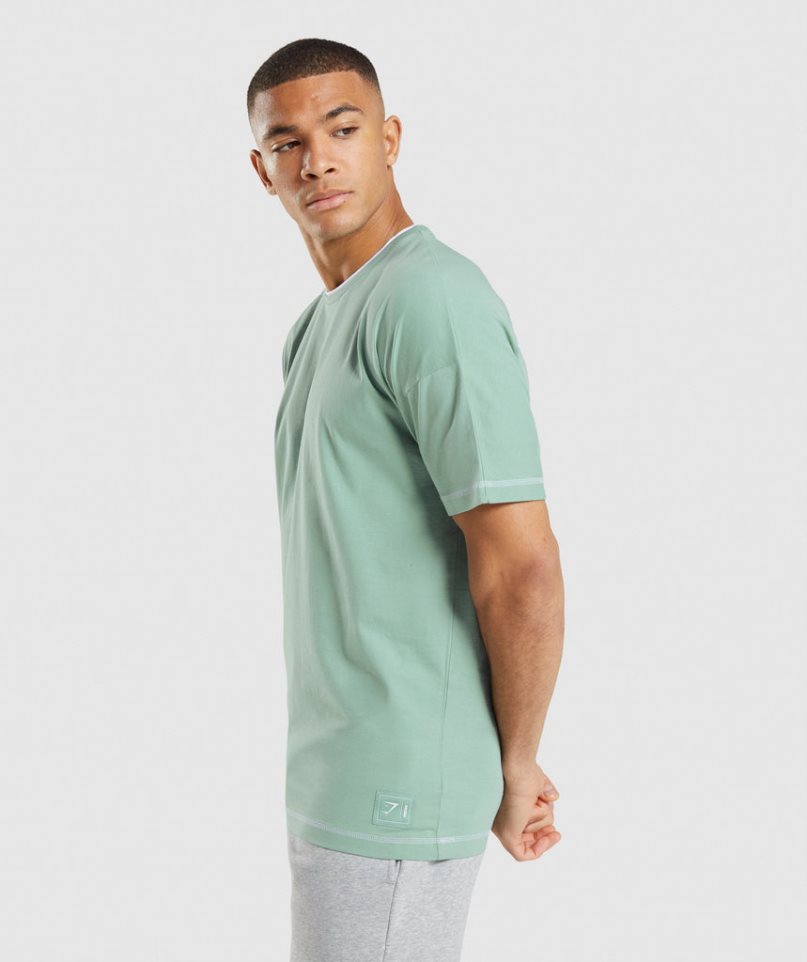 Gymshark Recess T-shirt Herr Ljusgröna | SE-06972K