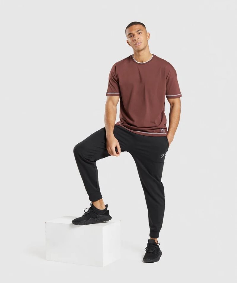 Gymshark Recess T-shirt Herr Vinröda | SE-13789K