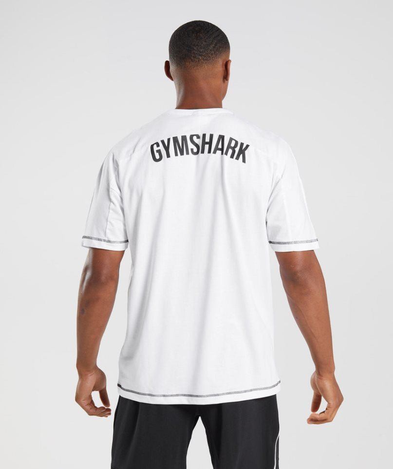 Gymshark Recess T-shirt Herr Vita | SE-79015C