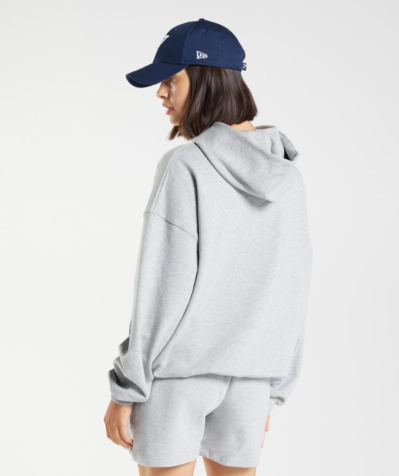 Gymshark Rest Day Sweats Hoodie Dam Ljusgrå | SE-86230E