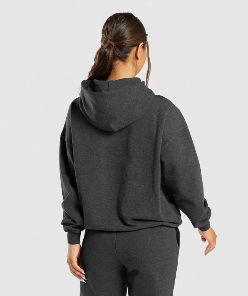 Gymshark Rest Day Sweats Hoodie Dam Svarta | SE-72135T