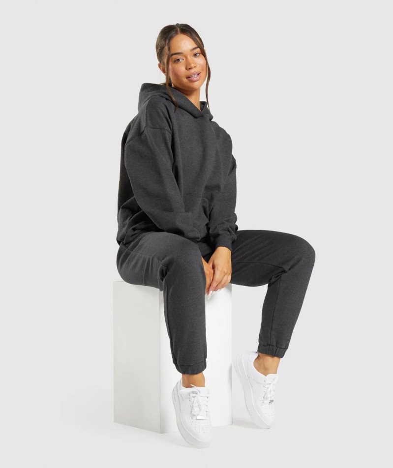 Gymshark Rest Day Sweats Hoodie Dam Svarta | SE-72135T