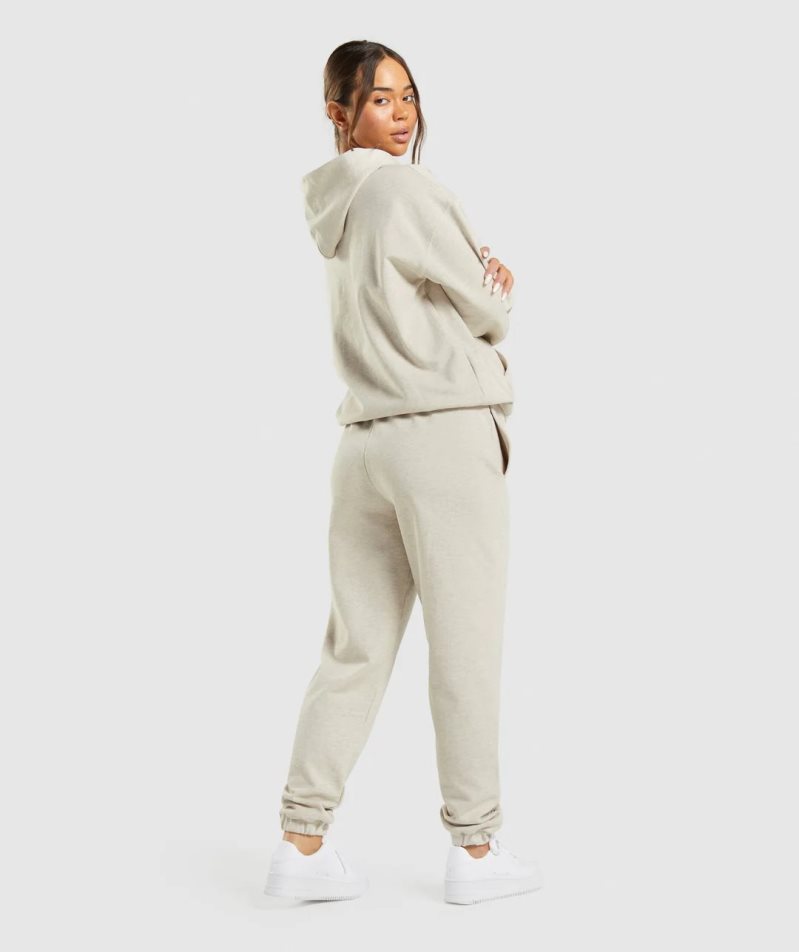 Gymshark Rest Day Sweats Mjukisbyxor Dam Beige | SE-51962V