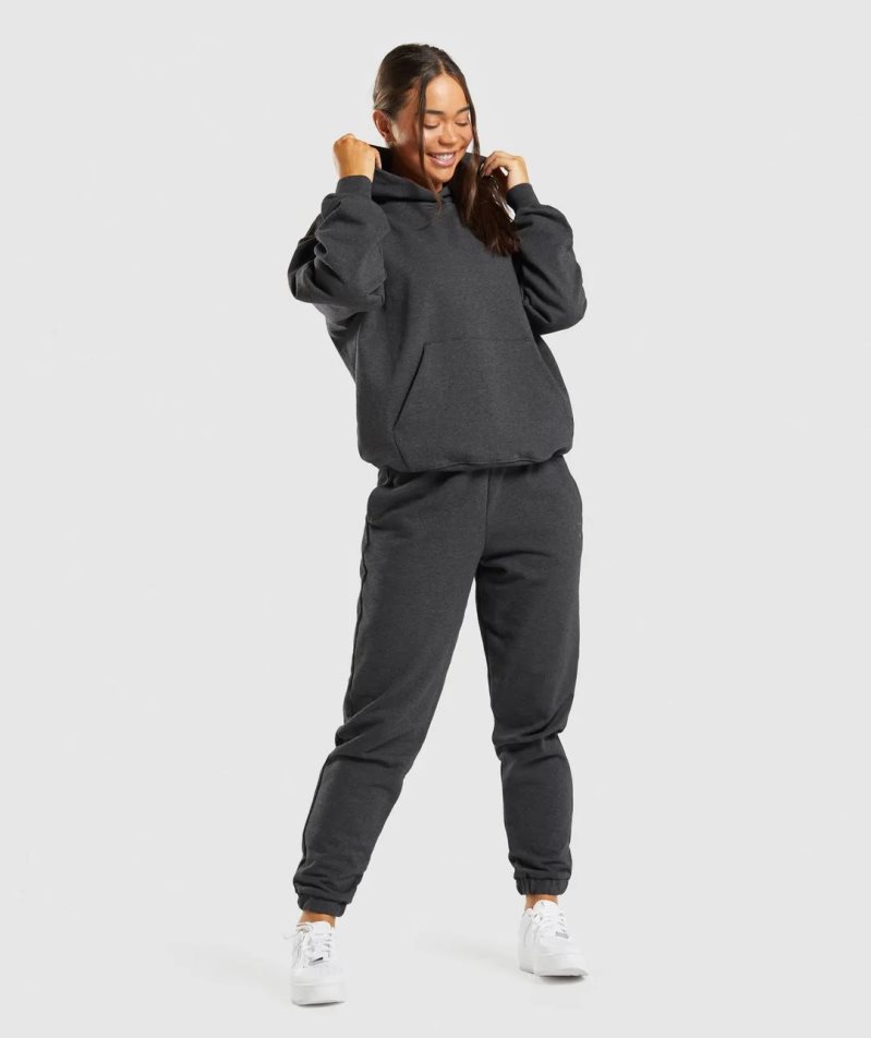 Gymshark Rest Day Sweats Mjukisbyxor Dam Svarta | SE-82719X