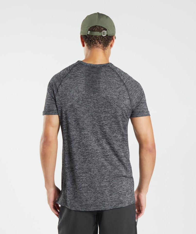 Gymshark Retake Seamless T-shirt Herr Mörkgrå | SE-62057E