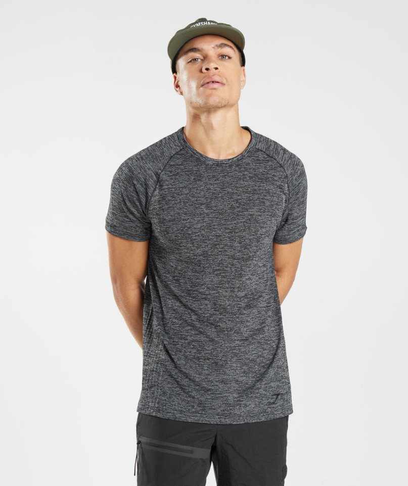 Gymshark Retake Seamless T-shirt Herr Mörkgrå | SE-62057E