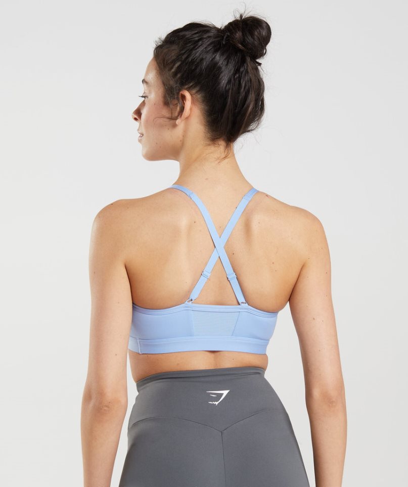 Gymshark Ruched Sport Bh Dam Ljusblå | SE-78250H