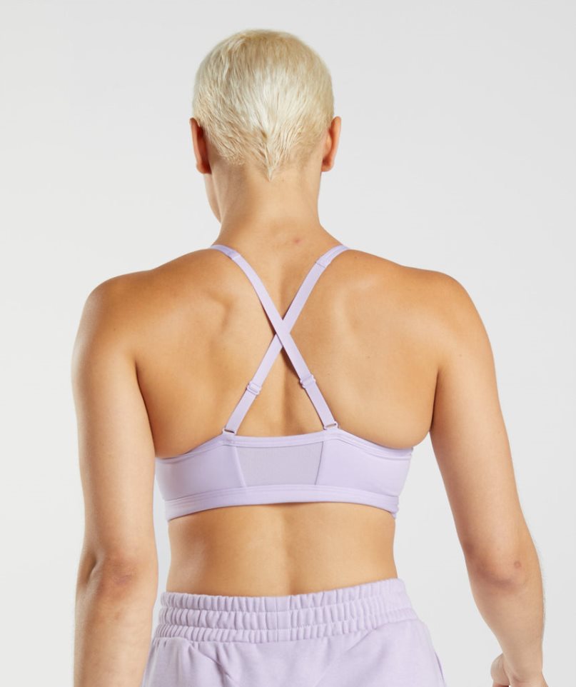 Gymshark Ruched Sport Bh Dam Ljuslila | SE-49631P