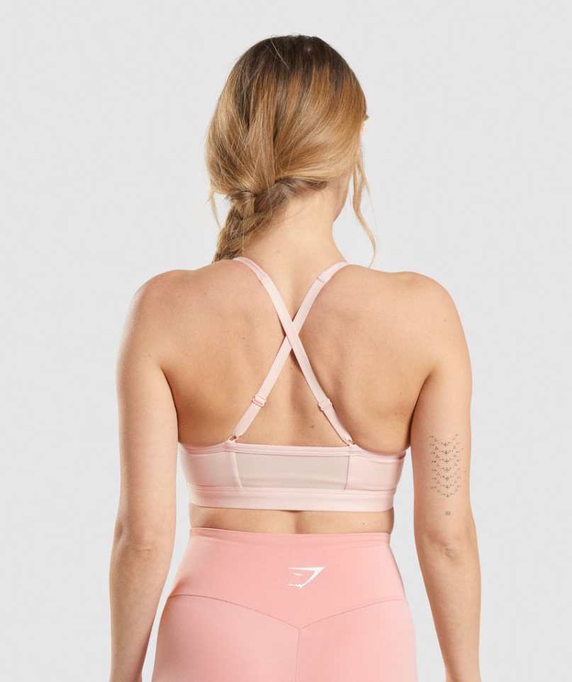 Gymshark Ruched Sport Bh Dam Ljusrosa | SE-08531H