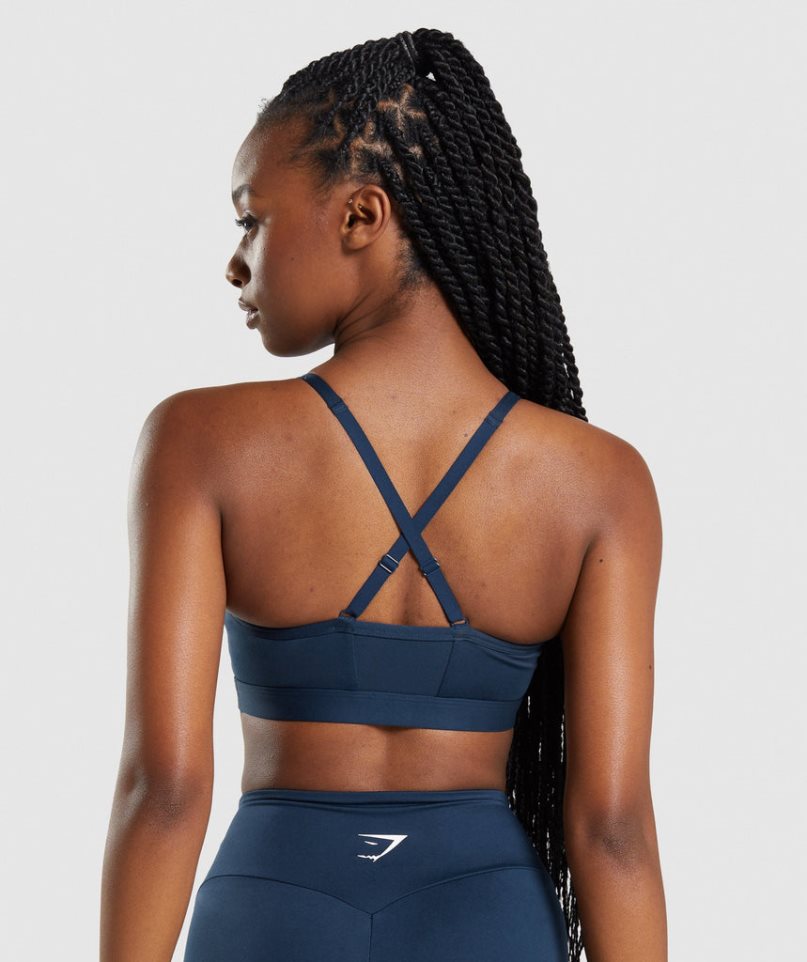 Gymshark Ruched Sport Bh Dam Marinblå | SE-76239T