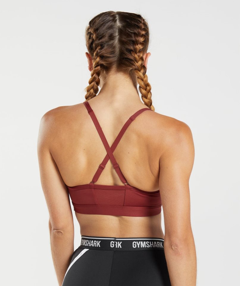 Gymshark Ruched Sport Bh Dam Röda | SE-80657H