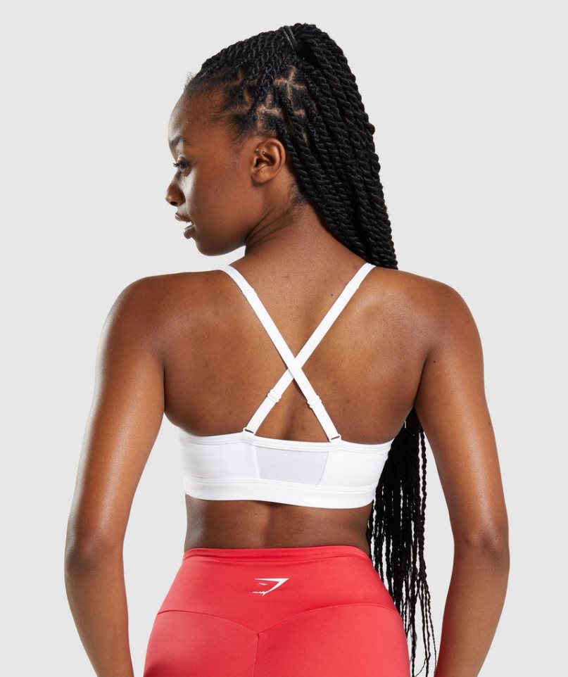 Gymshark Ruched Sport Bh Dam Vita | SE-18703Y