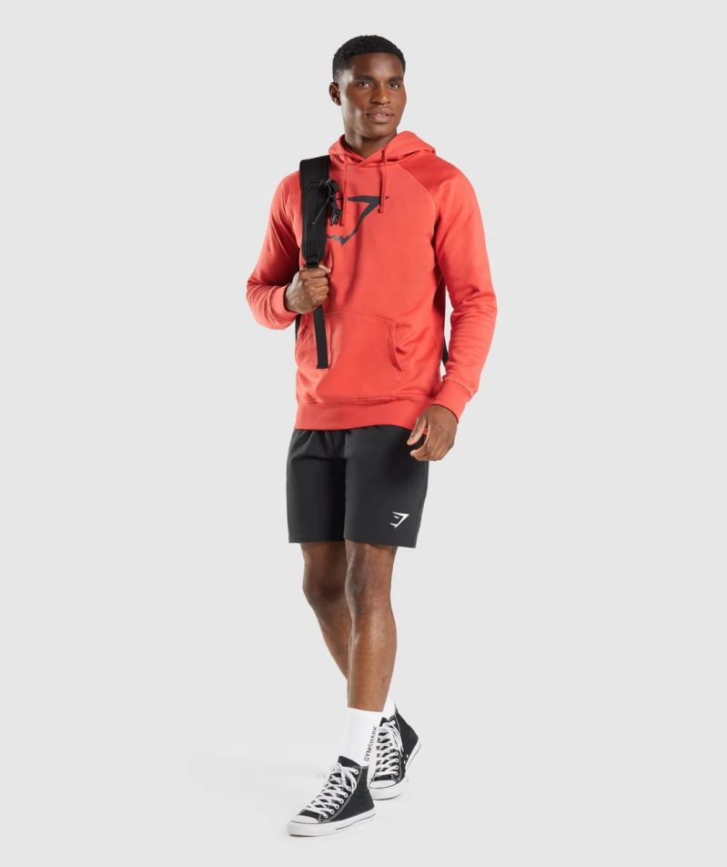 Gymshark Sharkhead Infill Hoodie Herr Orange | SE-79548W