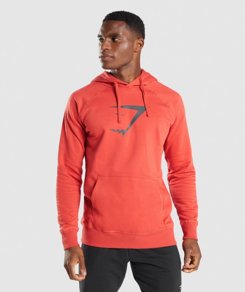 Gymshark Sharkhead Infill Hoodie Herr Orange | SE-79548W