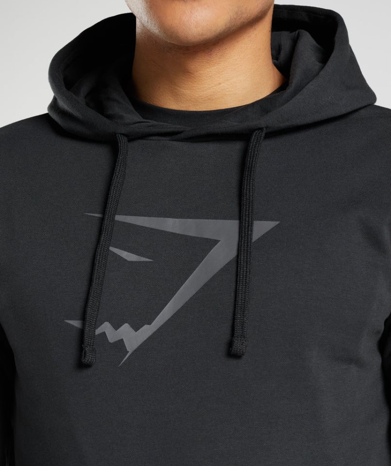 Gymshark Sharkhead Infill Hoodie Herr Svarta | SE-32568H