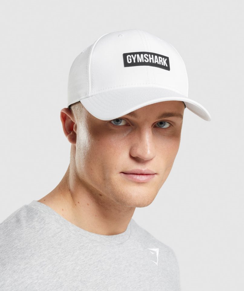 Gymshark Snapback Kepsar Vita | SE-28139V