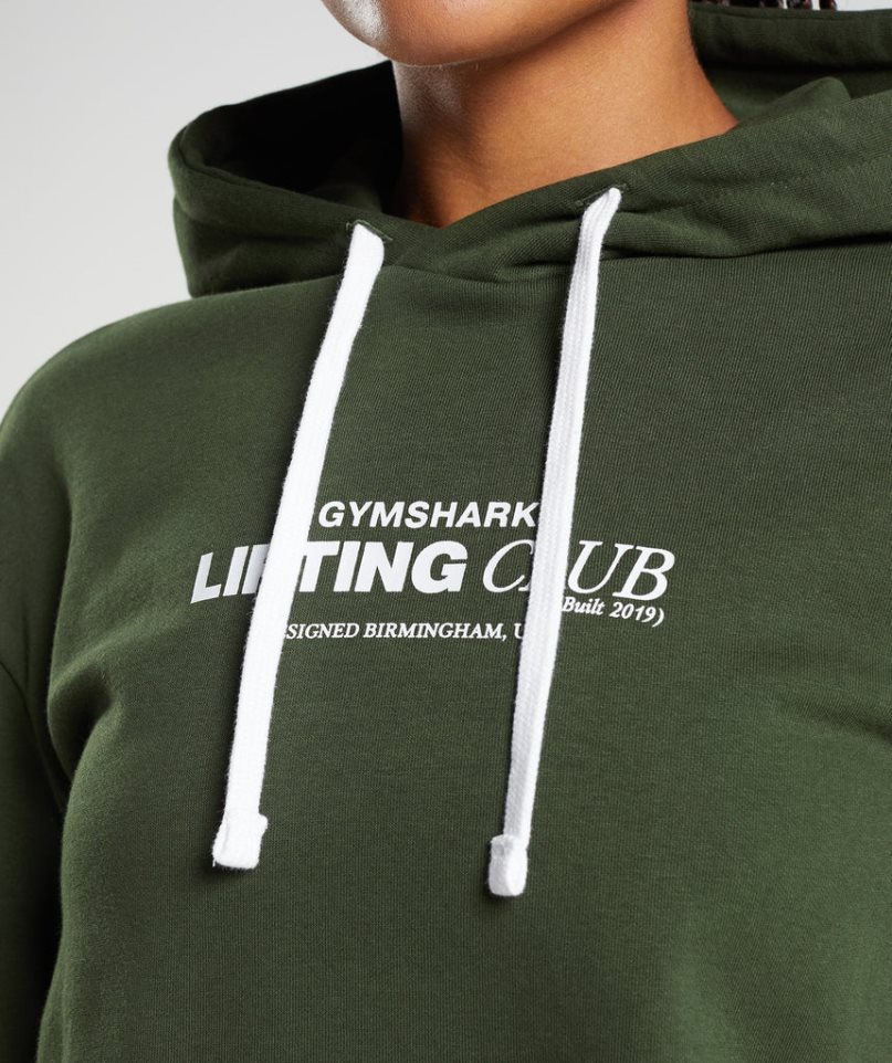 Gymshark Social Club Oversized Hoodie Dam Olivgröna | SE-62819A