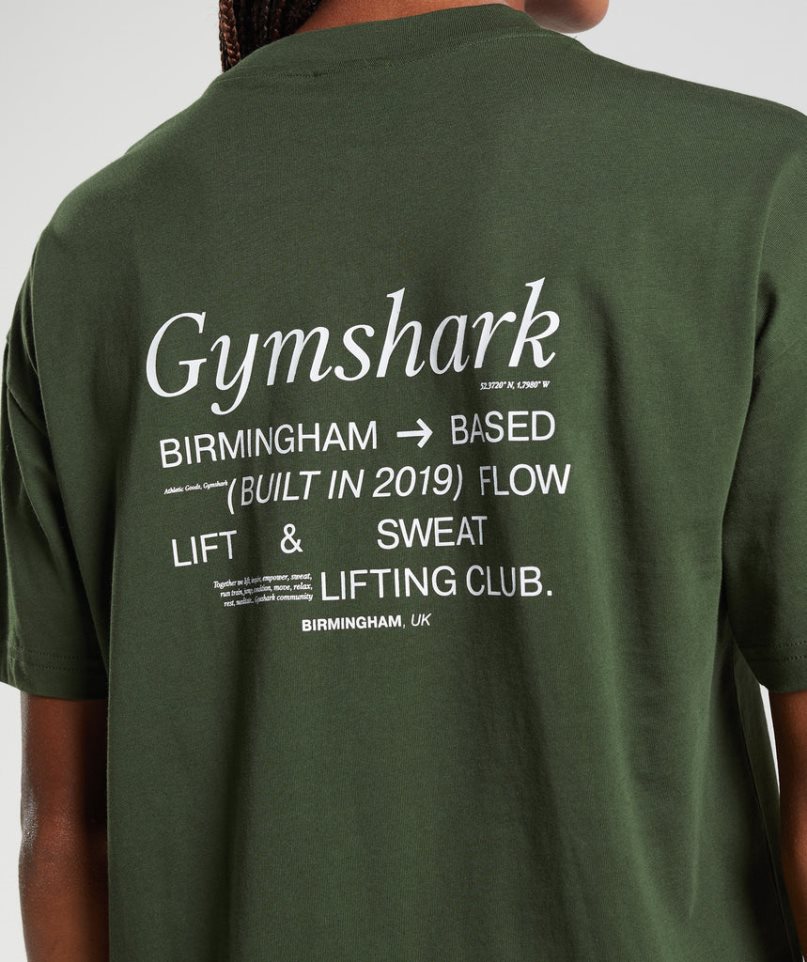 Gymshark Social Club Oversized T-shirt Dam Olivgröna | SE-64075A