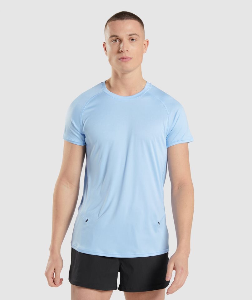 Gymshark Speed Evolve T-shirt Herr Blå | SE-41563T