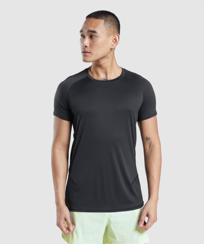 Gymshark Speed Evolve T-shirt Herr Svarta | SE-80357N