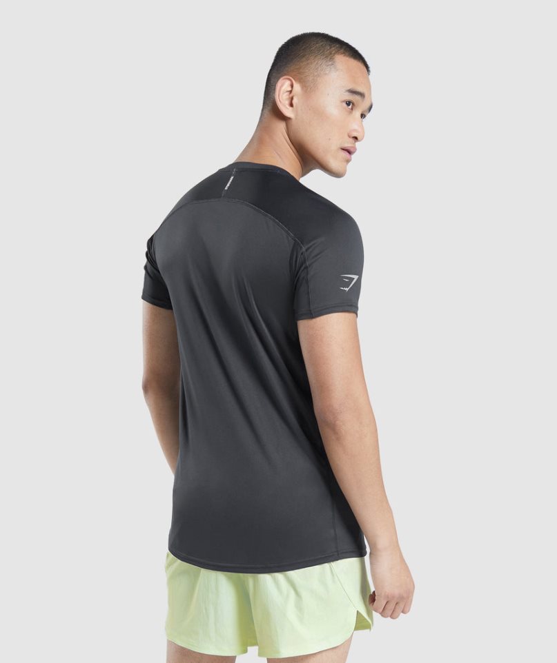 Gymshark Speed Evolve T-shirt Herr Svarta | SE-80357N