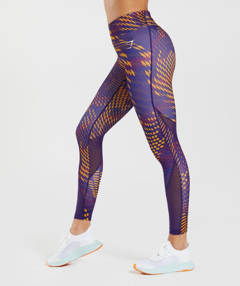 Gymshark Sport Löpar Leggings Dam Lila | SE-41032F